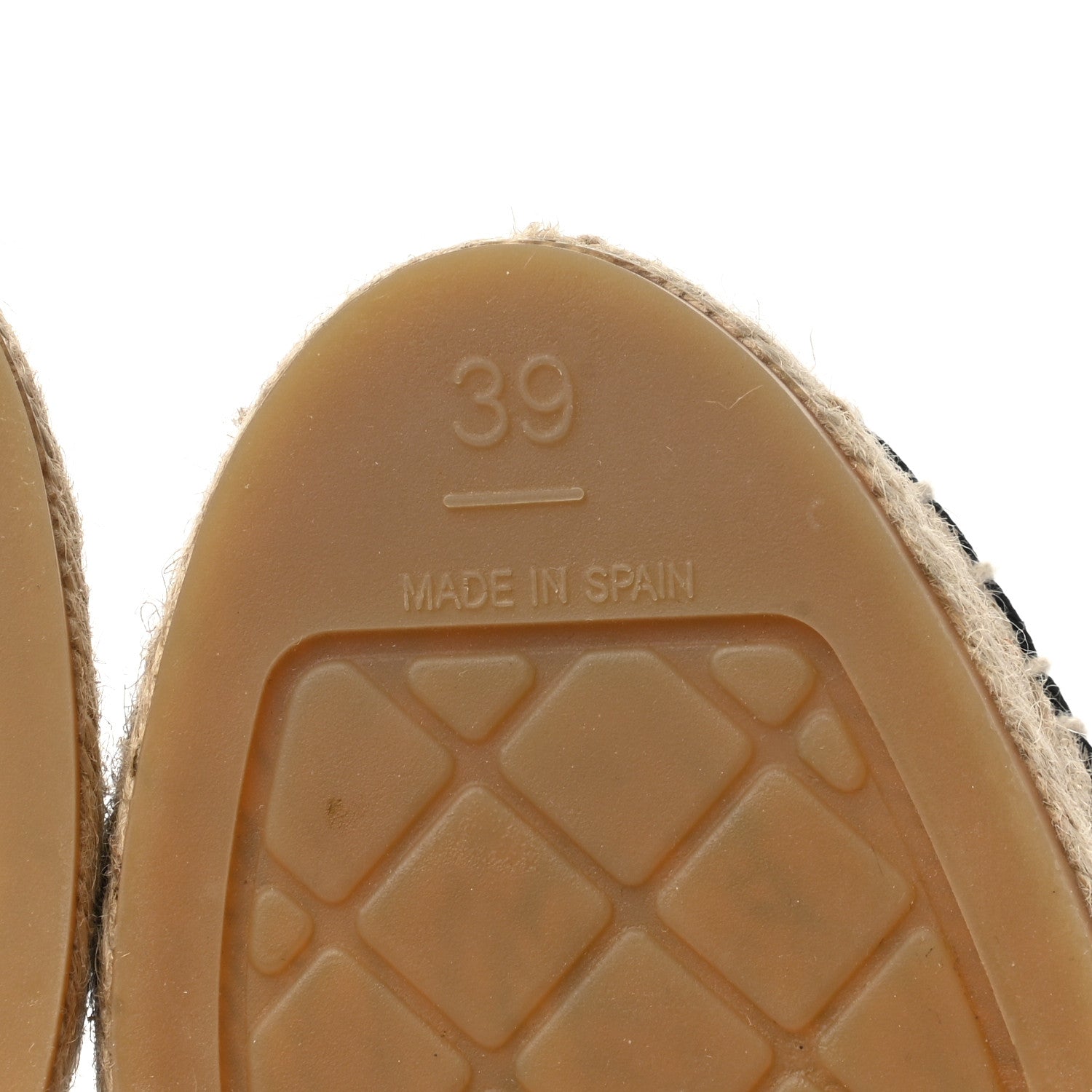 Chanel Cotton Jacquard Grosgrain CC Print Espadrilles 39 Grey Black 7 of 10