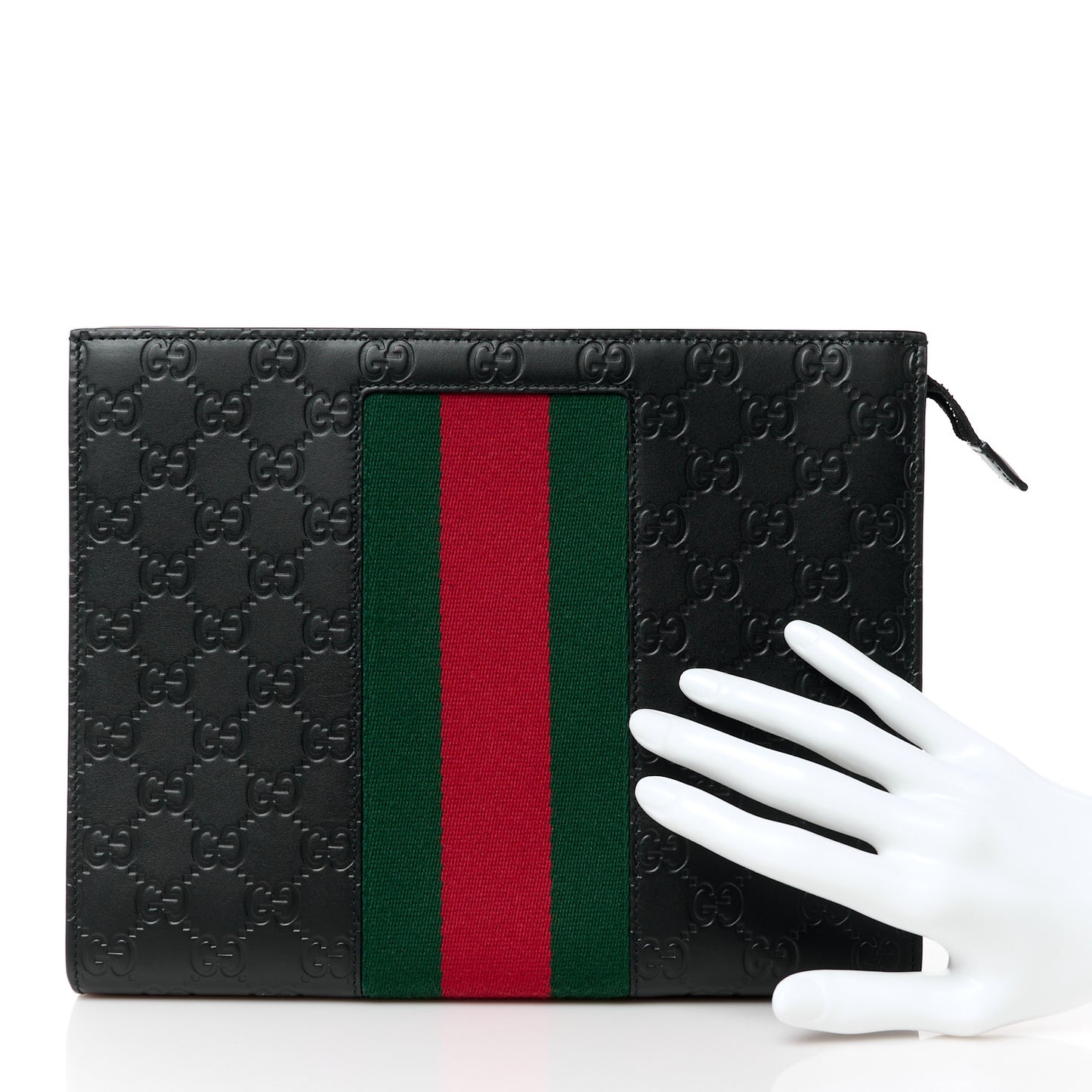Guccissima Signature Web New Web Cosmetic Case Black