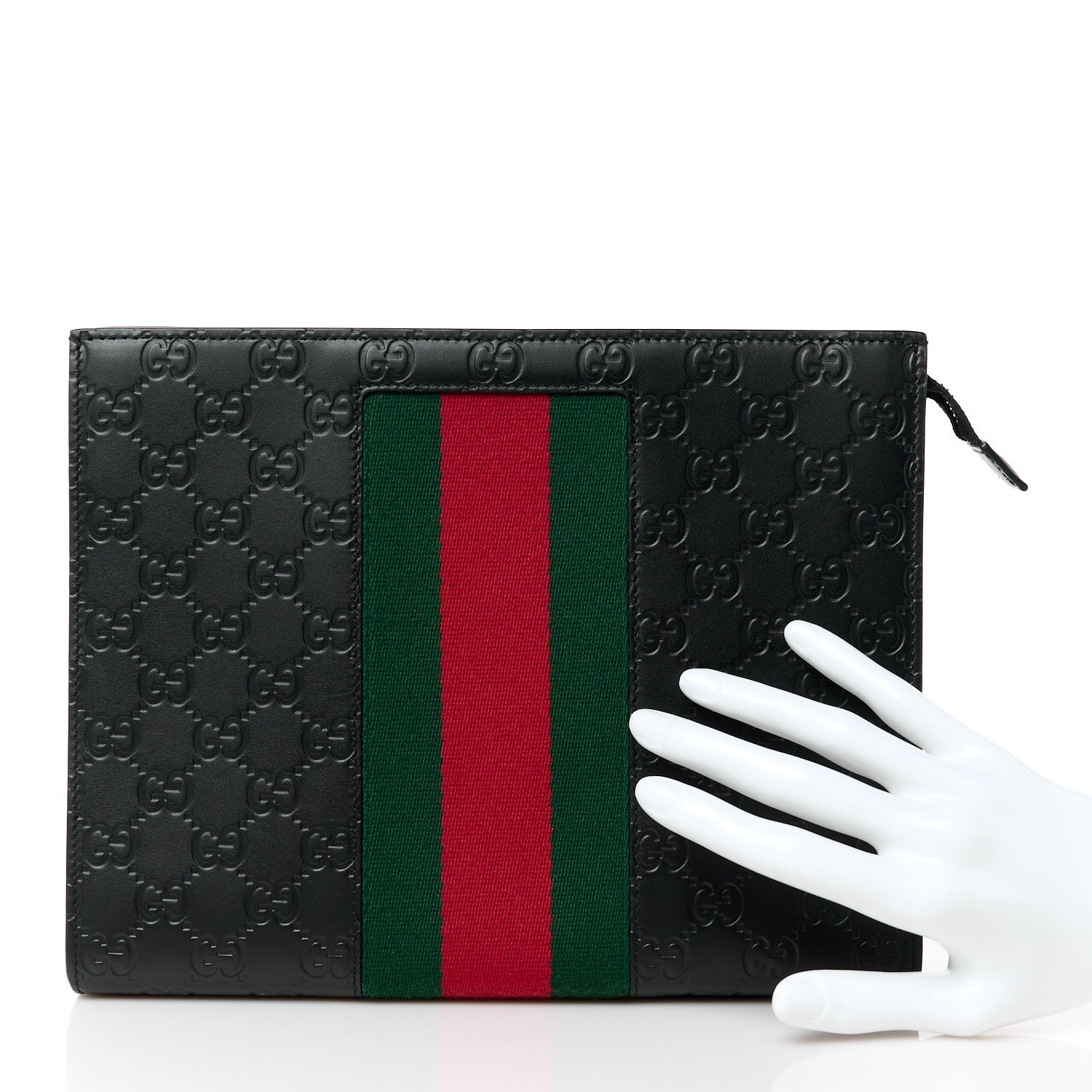 Gucci Guccissima Signature Web New Web Cosmetic Case Black 2 of 10