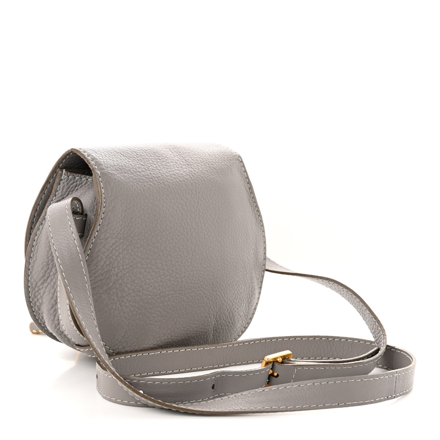 Chloe Calfskin Mini Marcie Round Crossbody Bag Cashmere Grey 3 of 12