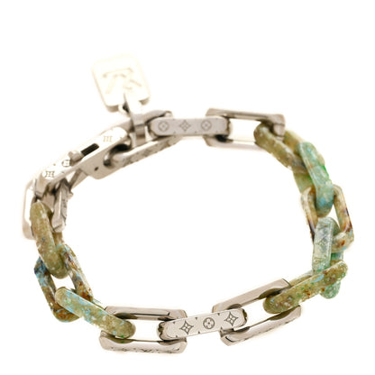Louis Vuitton Metal Resin Monogram Chain Bracelet  Silver 1 of 5