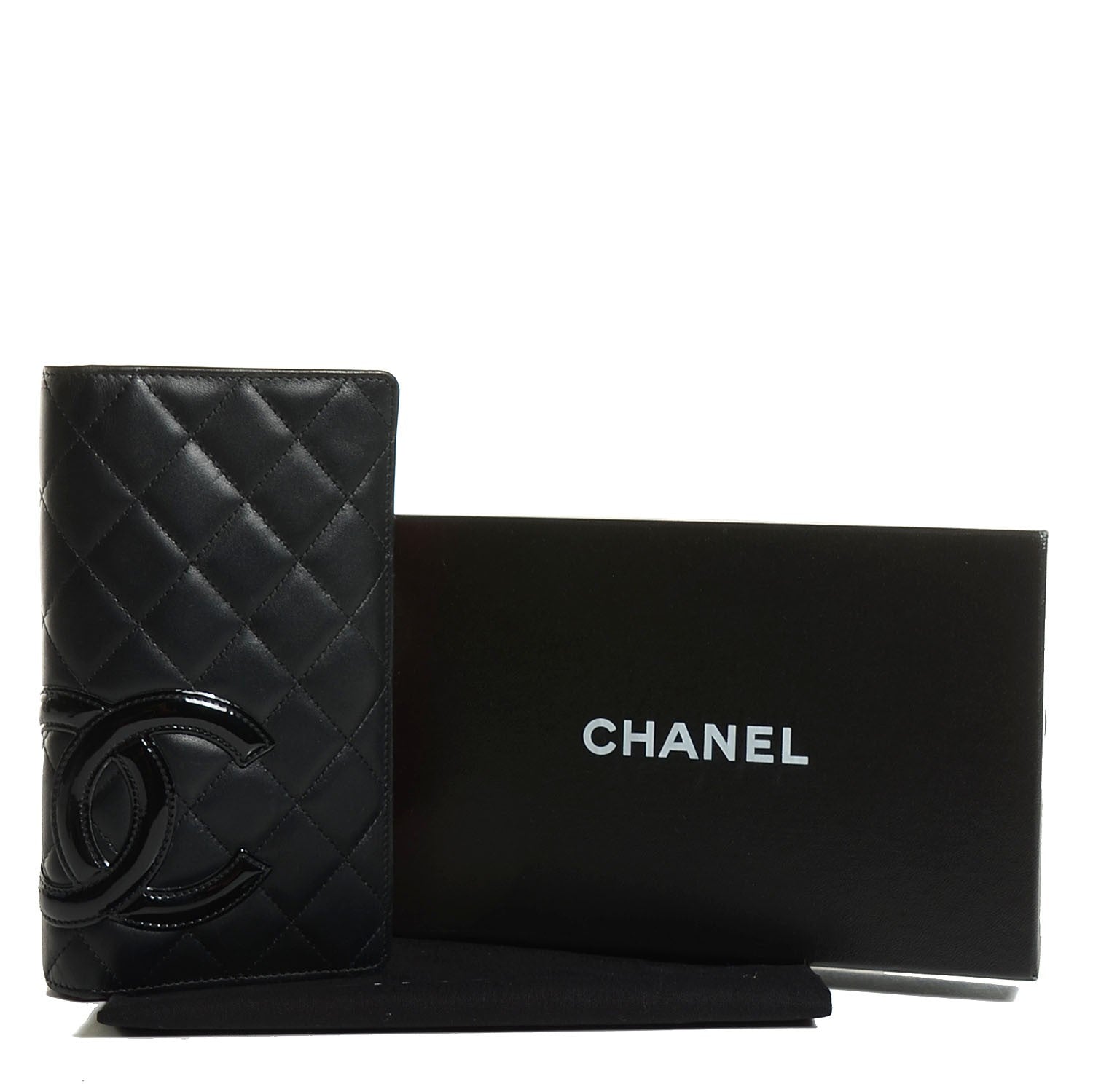 Chanel Calfskin Quilted Cambon Yen Wallet Black 5 of 10