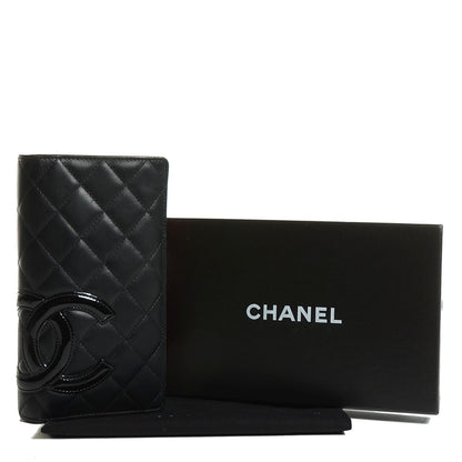 Chanel Calfskin Quilted Cambon Yen Wallet Black 5 of 10