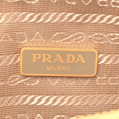 Prada Yarn Raffia Effect Crochet Triangle Shoulder Bag Naturale 6 of 9