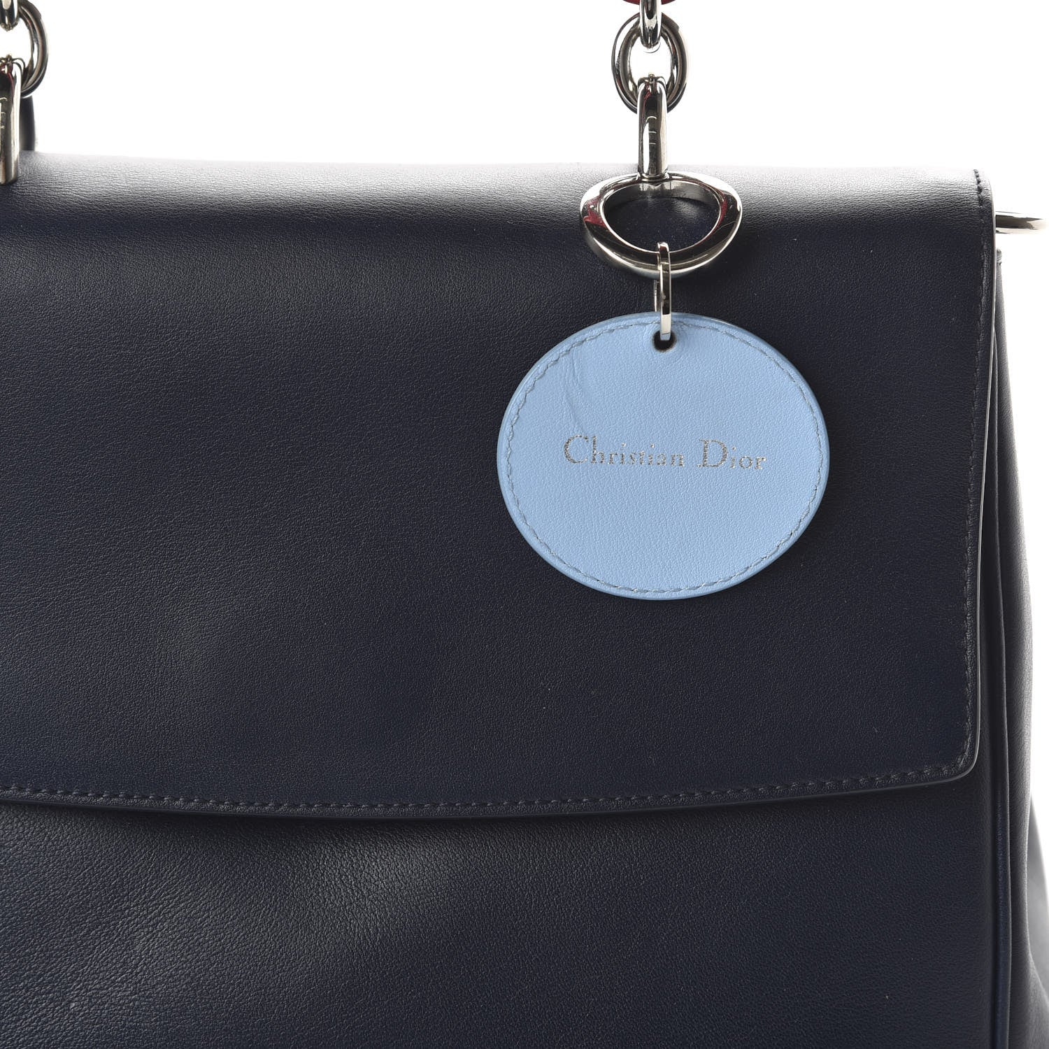 Christian Dior Smooth Calfskin Small Tri-Color Be Dior Flap Navy Blue 9 of 9