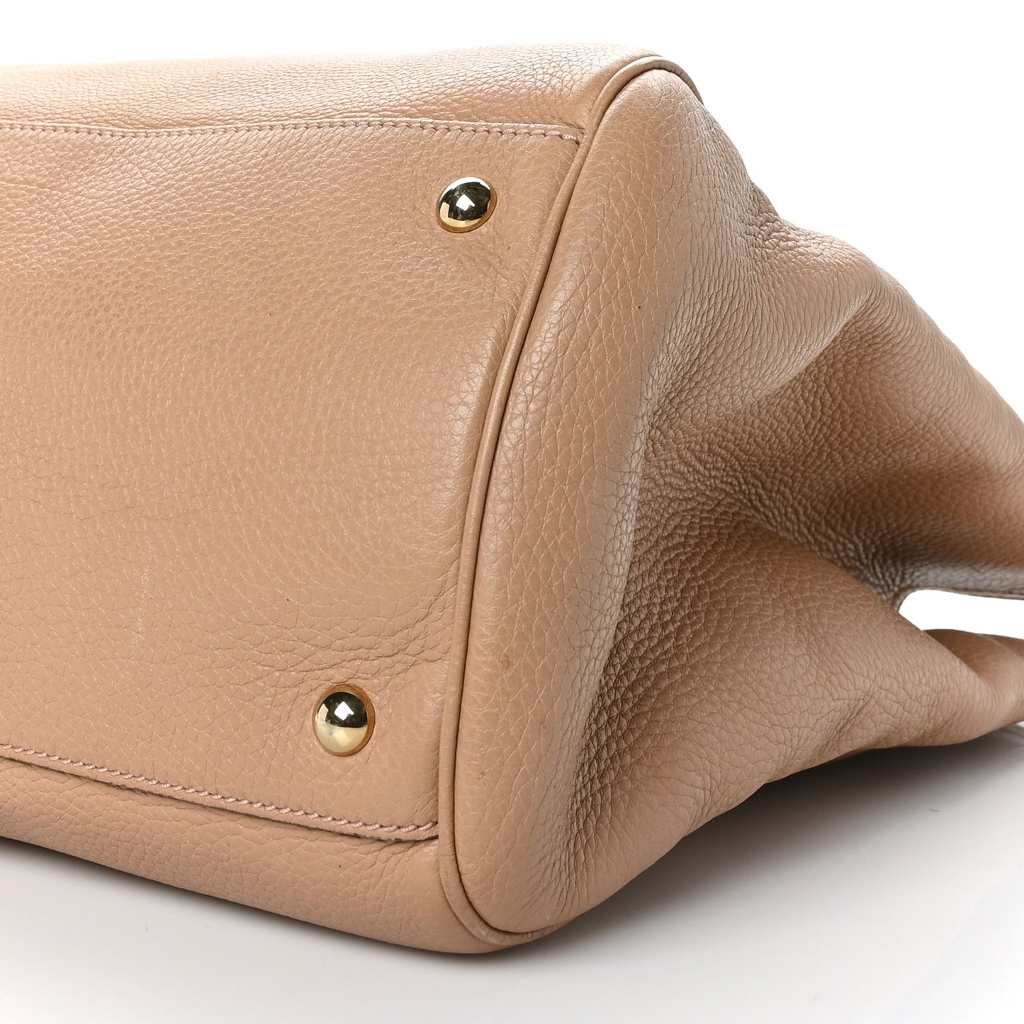 Cellarius Calfskin Large Bamboo Shopper Tote Camelia