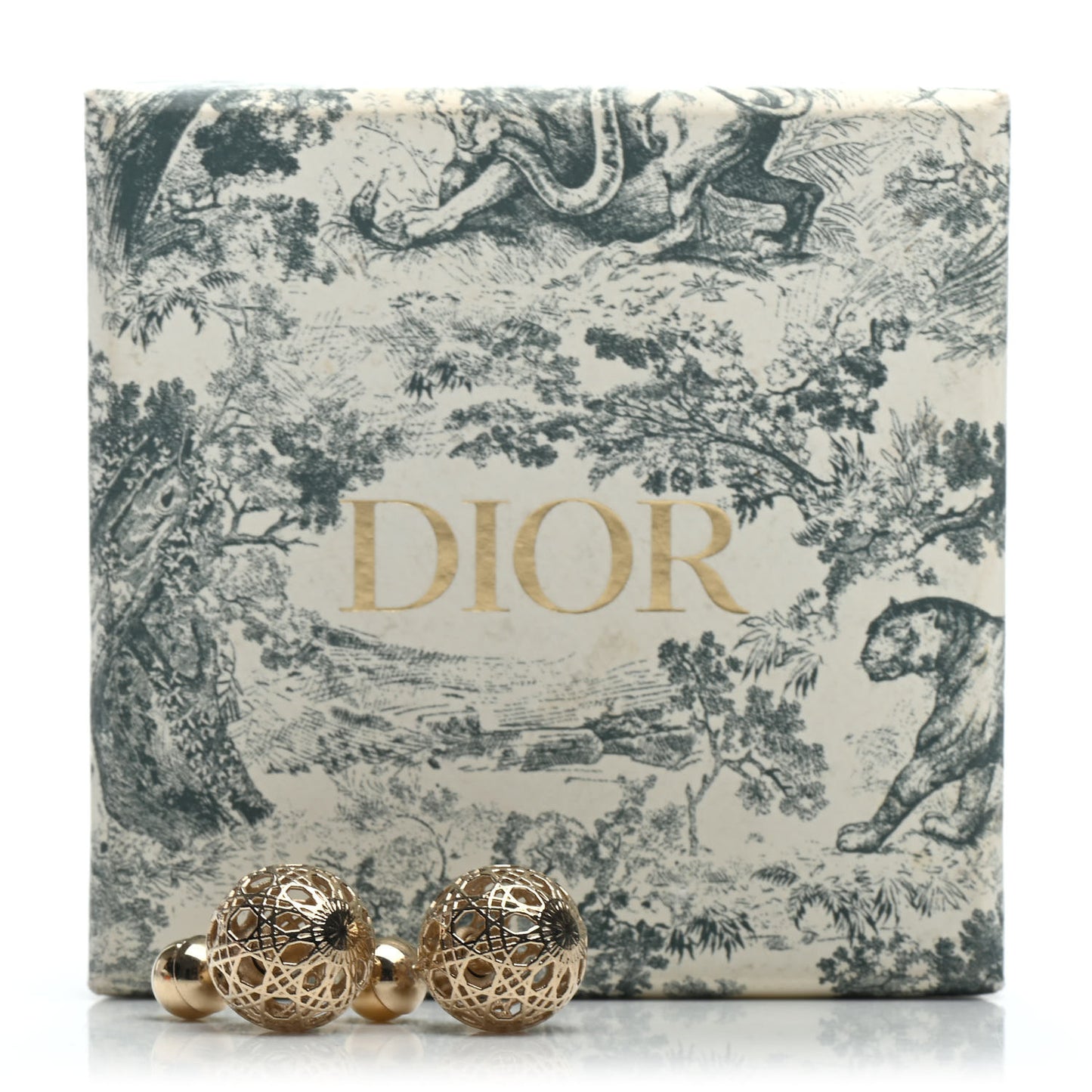 Cannage Mise En Dior Tribal Earrings Gold