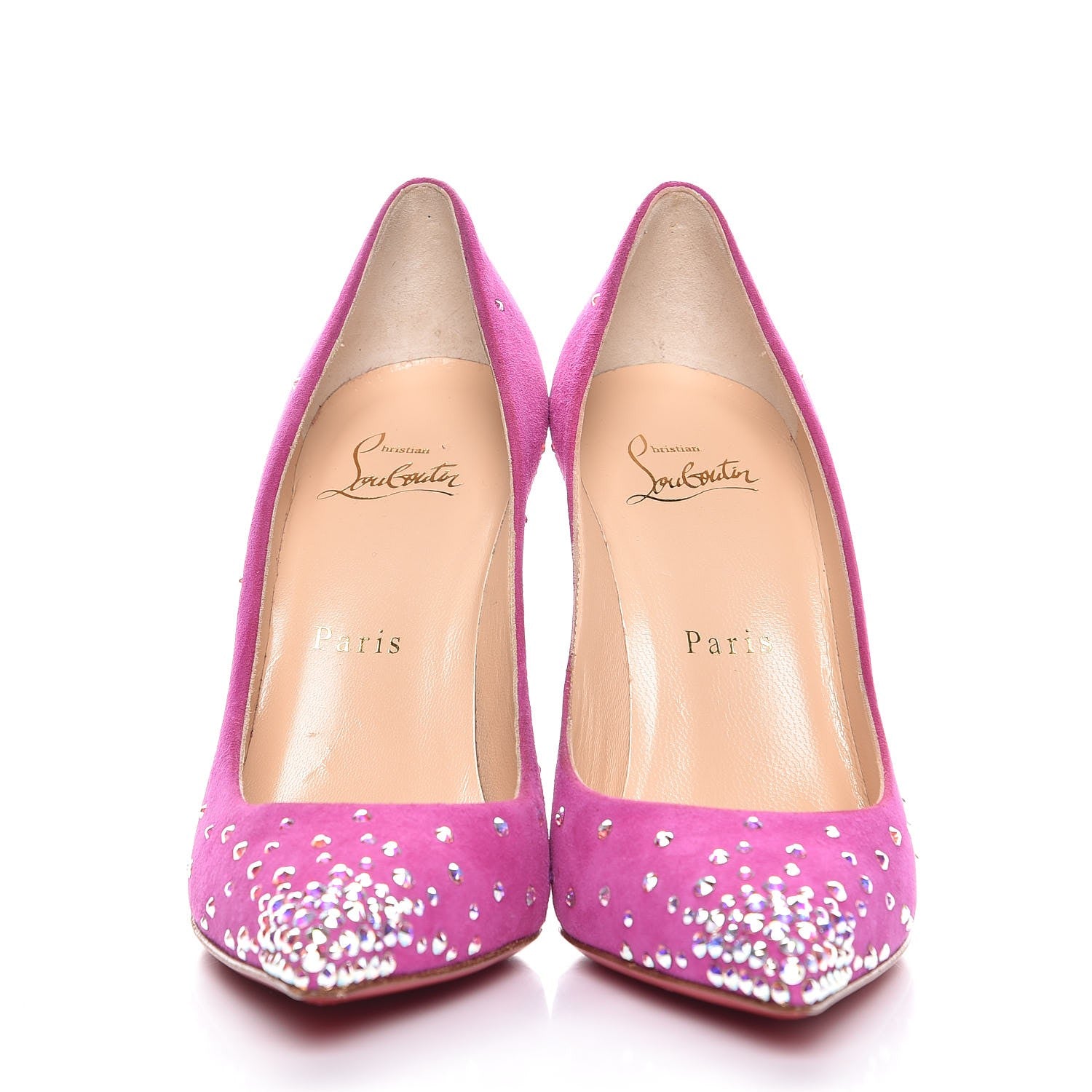 Christian Louboutin Suede Degrastrasss 100 Pumps 36.5 Version Rose Indien 2 of 8