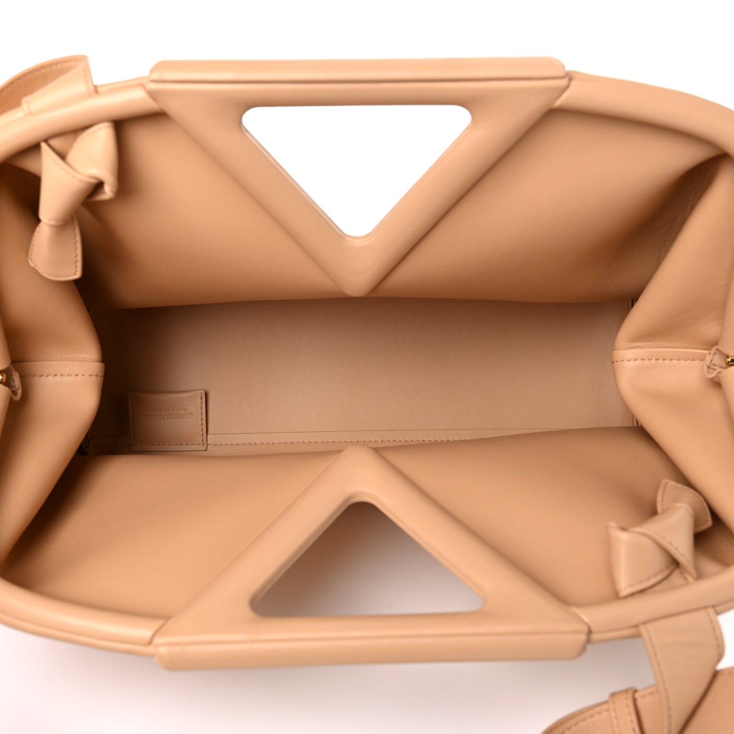 Calfskin Large The Point Triangle Bag Almond