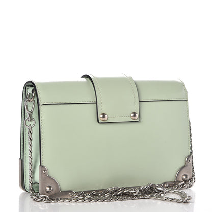 Prada Spazzolato Soft Calf Cahier Chain Wristlet Acqua 4 of 7