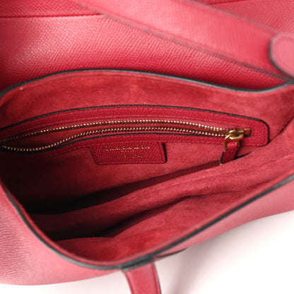 Christian Dior Grained Calfskin Saddle Bag Burgundy 5 of 14