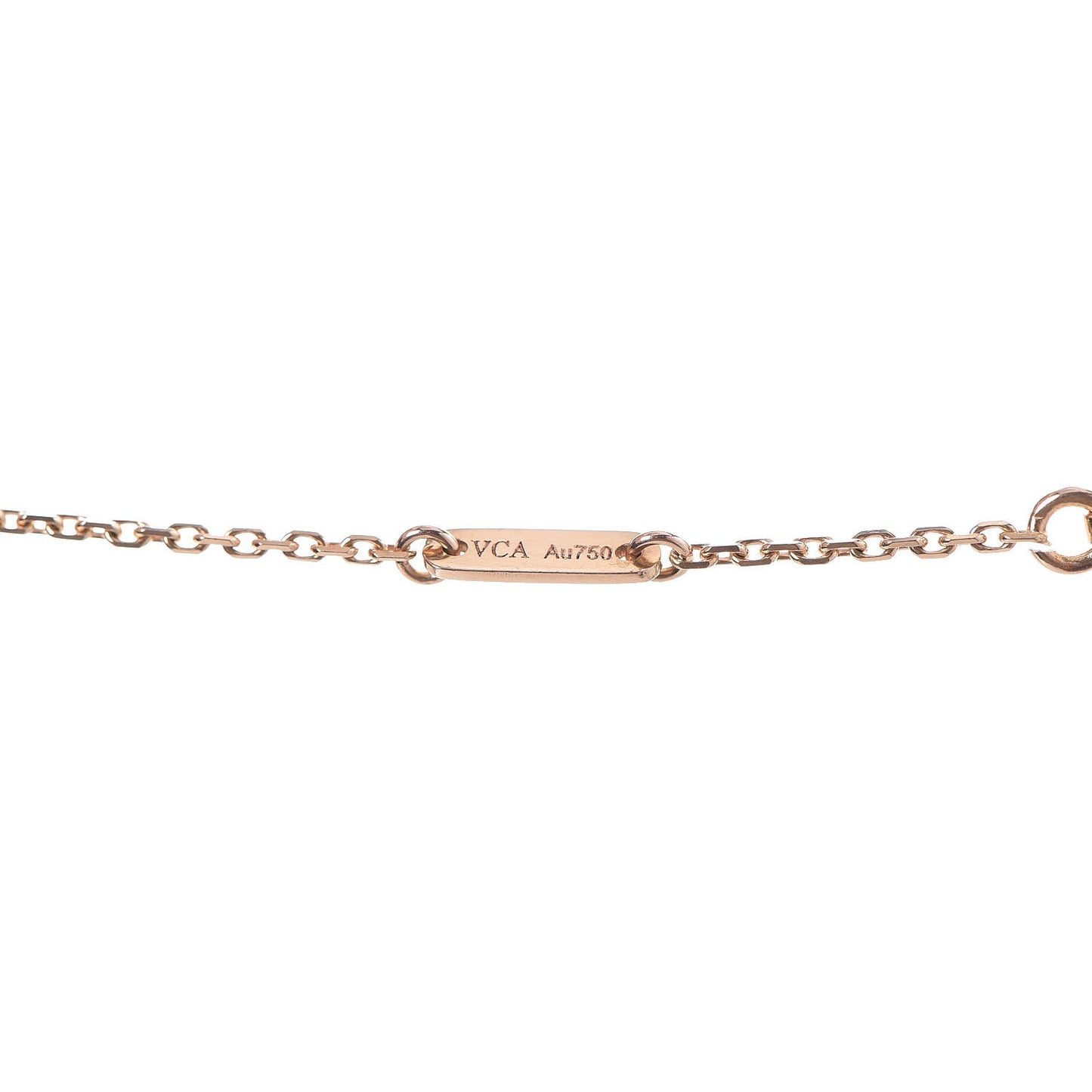 18K Rose Gold Carnelian Sweet Alhambra Pendant Necklace