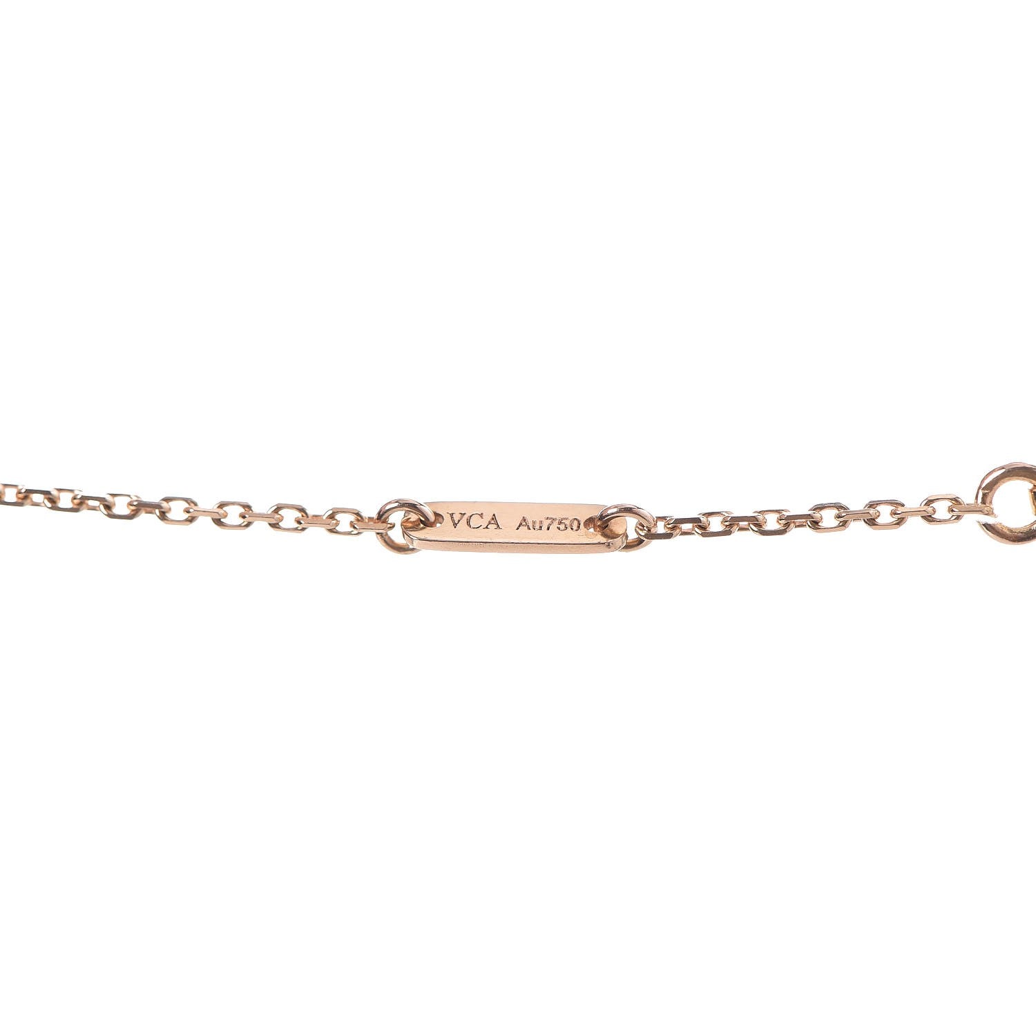Van Cleef & Arpels 18K Rose Gold Carnelian Sweet Alhambra Pendant Necklace 5 of 7