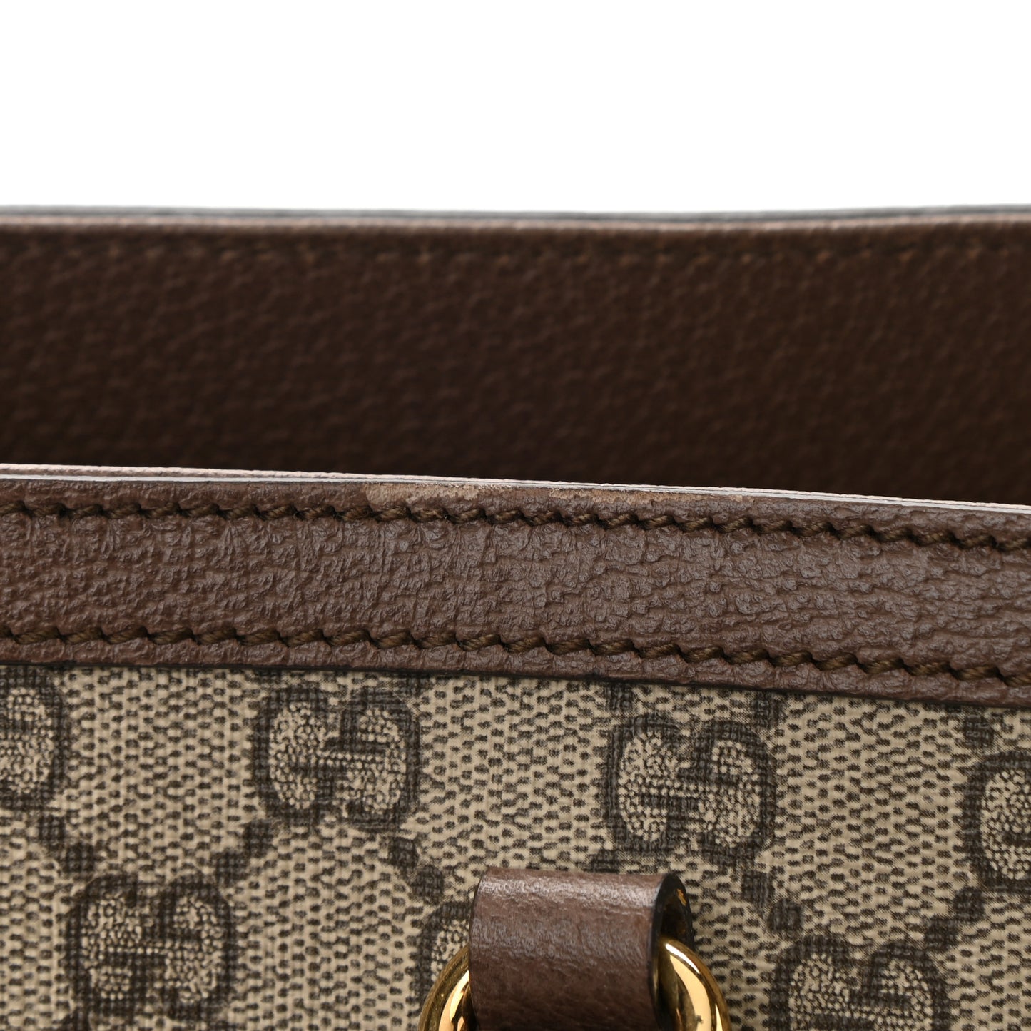 GG Supreme Monogram Medium Ophidia Shopping Tote Brown