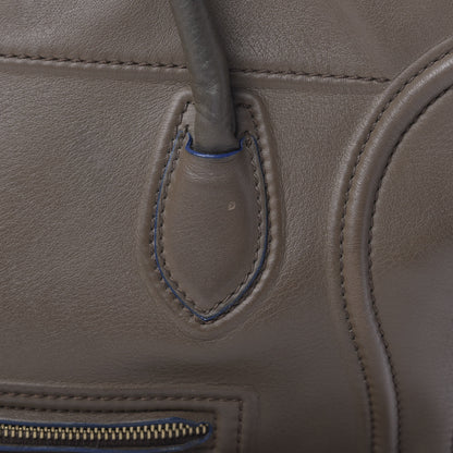 Celine Supple Calfskin Medium Phantom Luggage Khaki Cobalt Trim 19 of 32