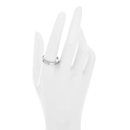Cartier 18K White Gold 3.5mm LOVE Wedding Band Ring 63 10.25 2 of 5