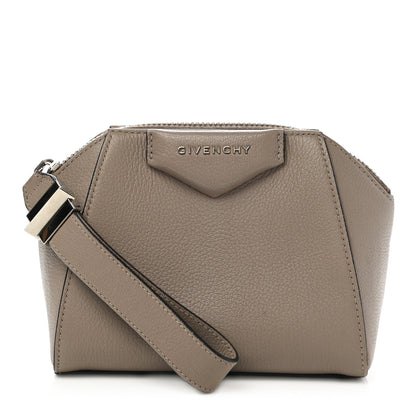 Givenchy Sugar Goatskin Small Antigona Beauty Wristlet Mastic 1 of 9