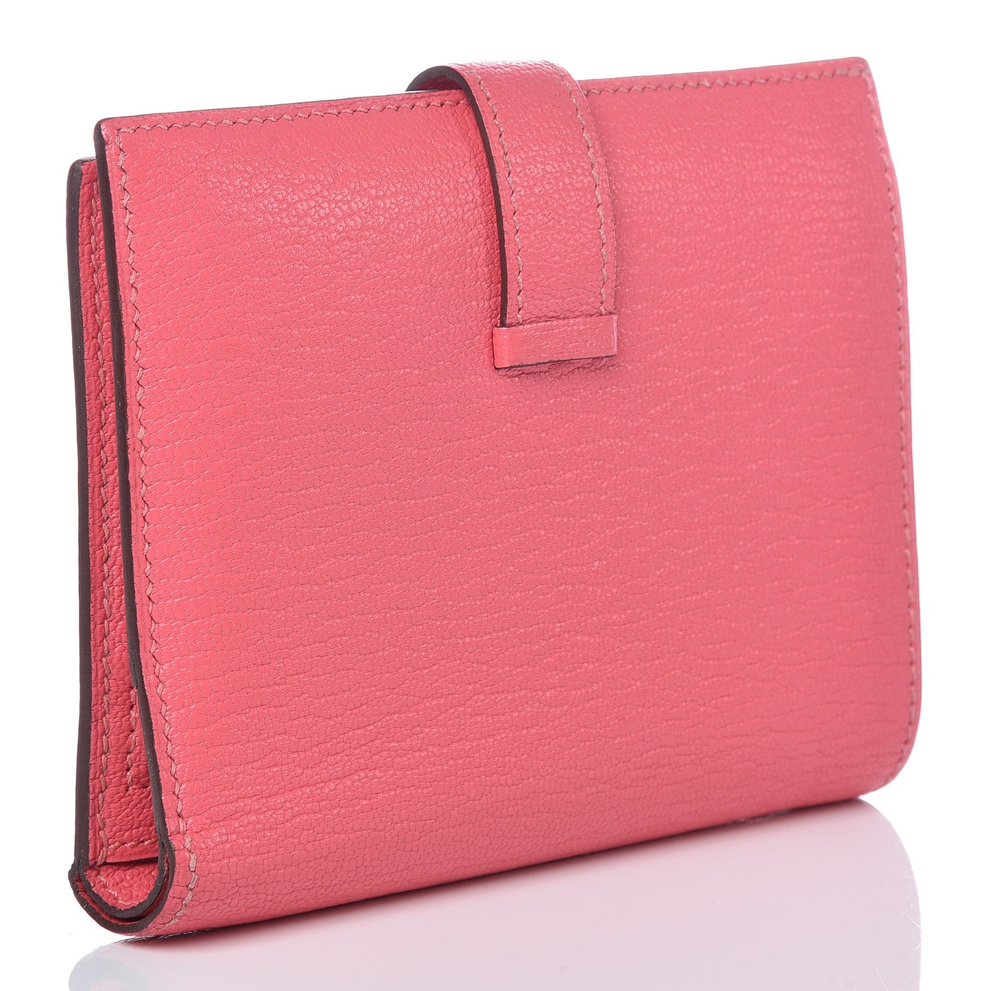 Chevre Mysore Bearn Compact Wallet Rose Lipstick