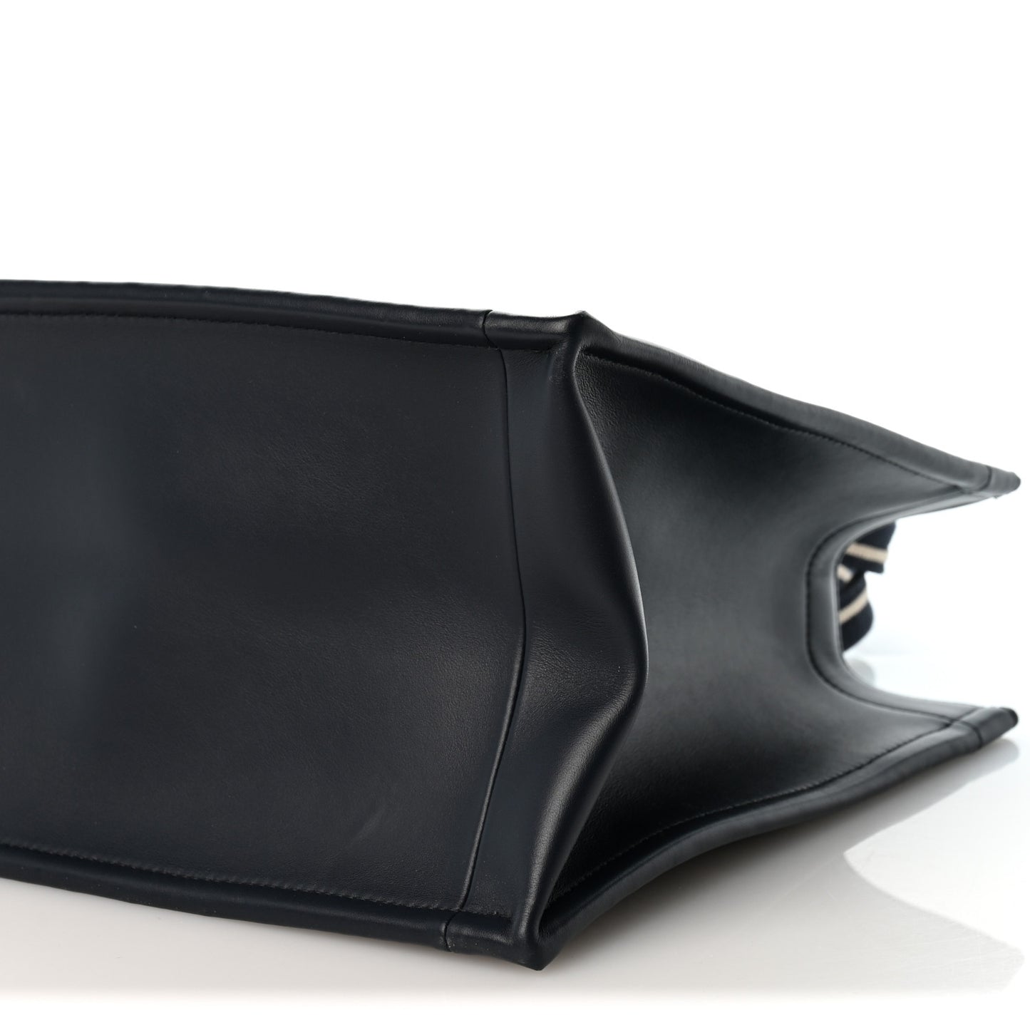 Oblique Calfskin Medium Book Tote With Strap Blue Multicolor