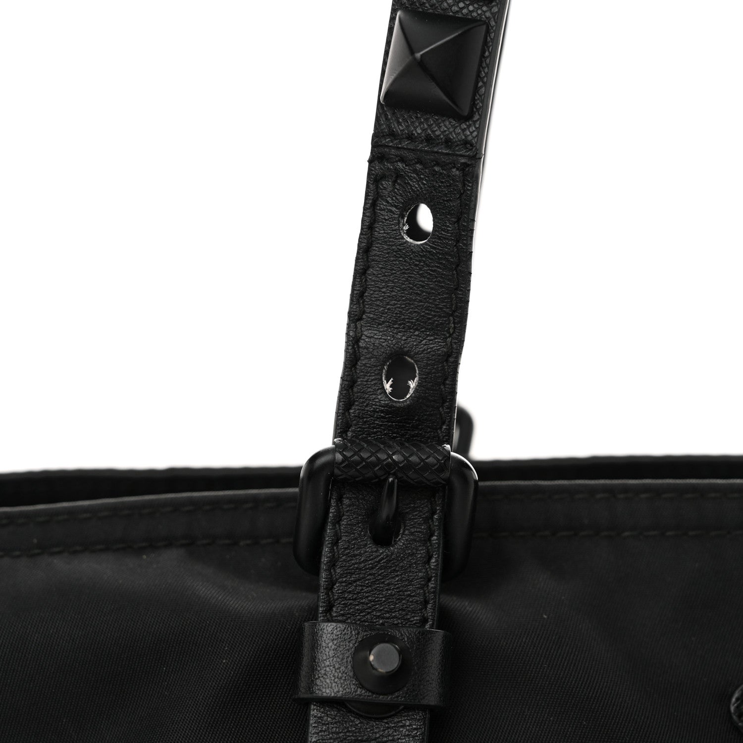 Prada Nylon New Vela Studded Black 14 of 18