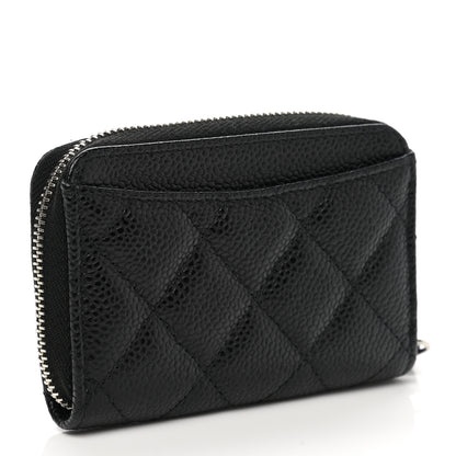 Chanel Caviar Quilted Zip Coin Purse Black 4 of 8