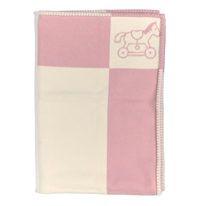 Hermes Wool Cashmere Adada Avalon Baby Blanket Rose Lilas 1 of 4