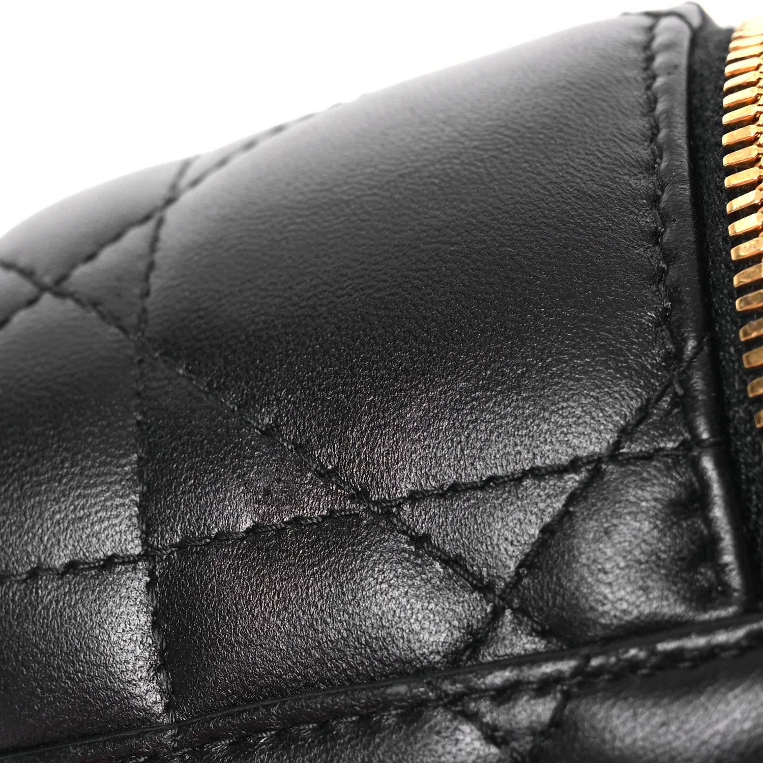 Christian Dior Lambskin Macrocannage Mini Caro Vanity Case Black 13 of 14