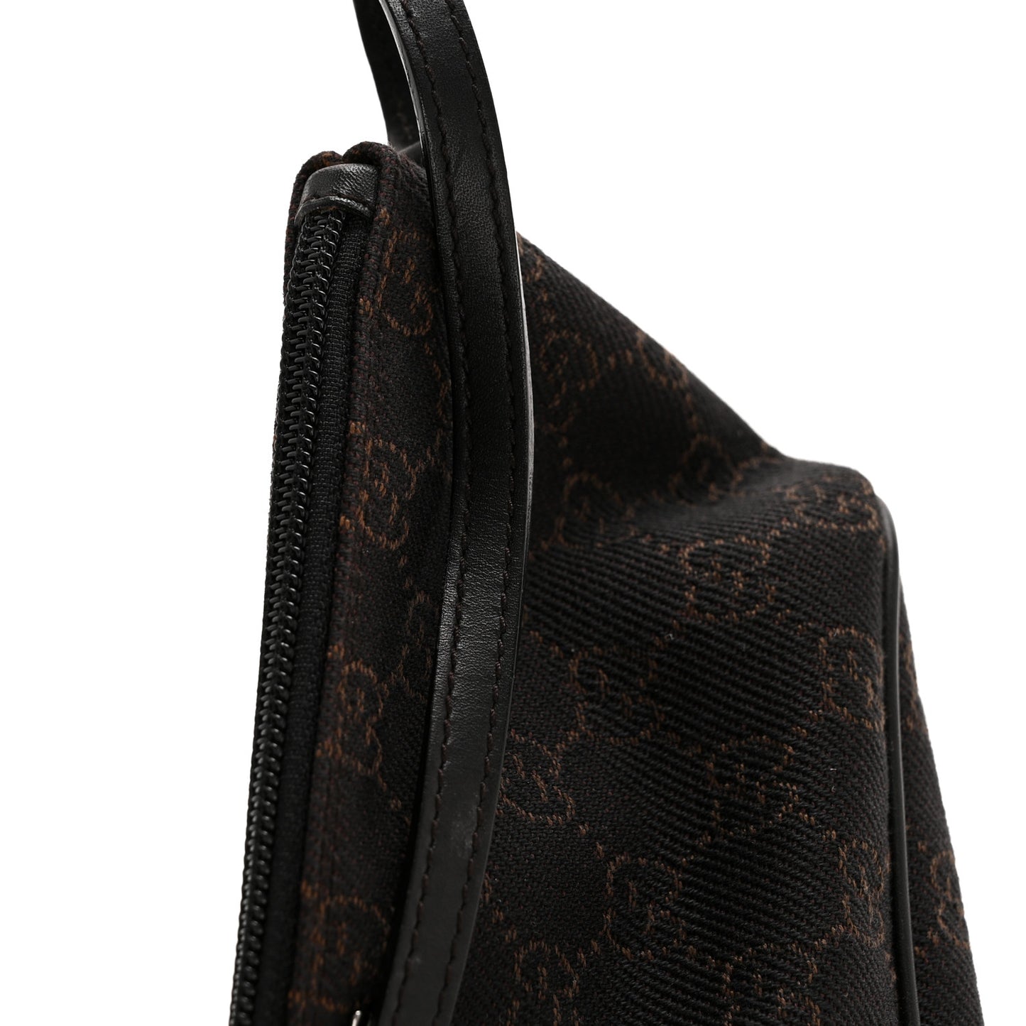Denim Monogram Boat Pochette Dark Brown