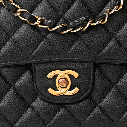 Chanel Caviar Quilted Medium Double Flap Black 8 of 17