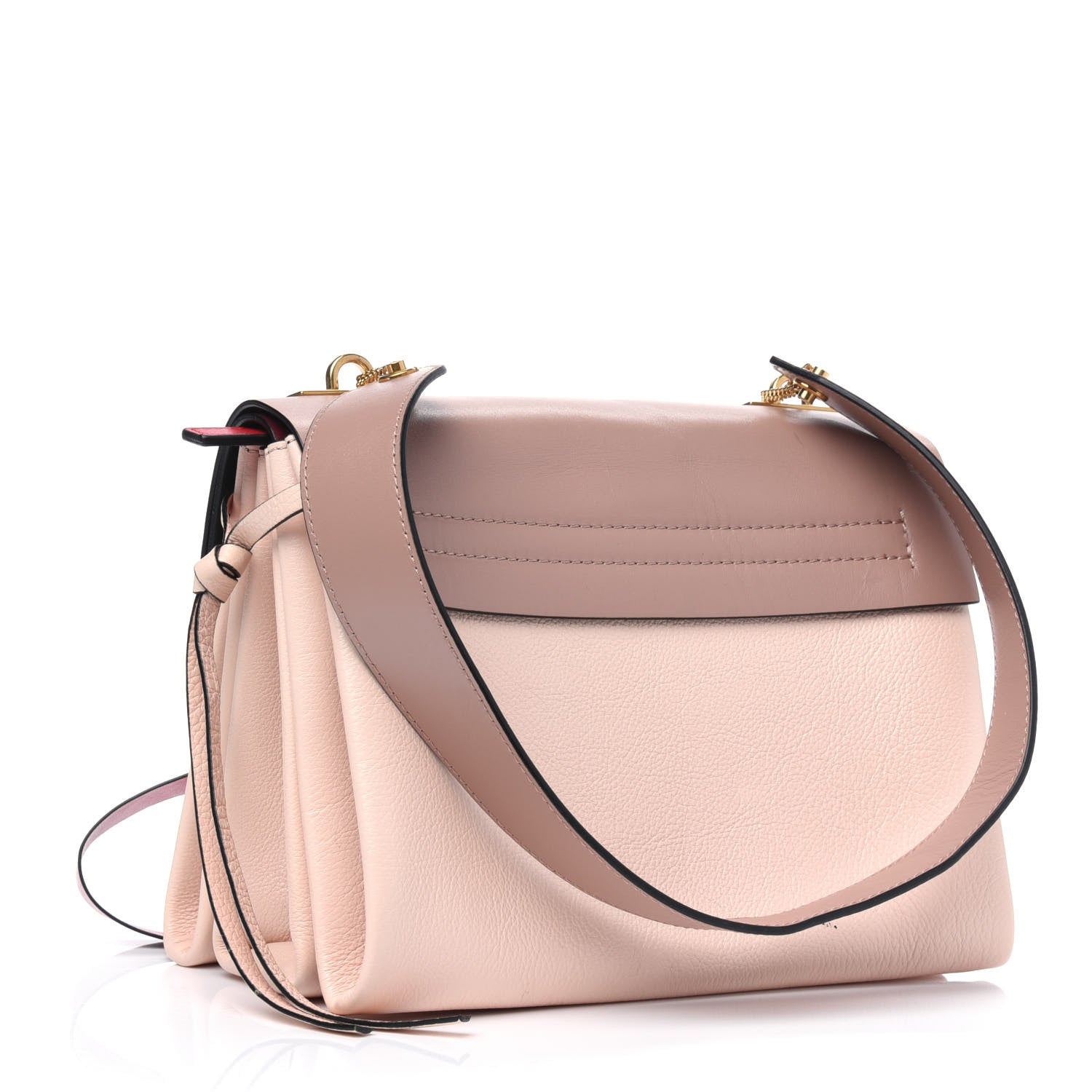 Valentino Garavani Smooth Calfskin Small VRing Crossbody Bag Rose Cannelle Light Ivory Cerise 2 of 23