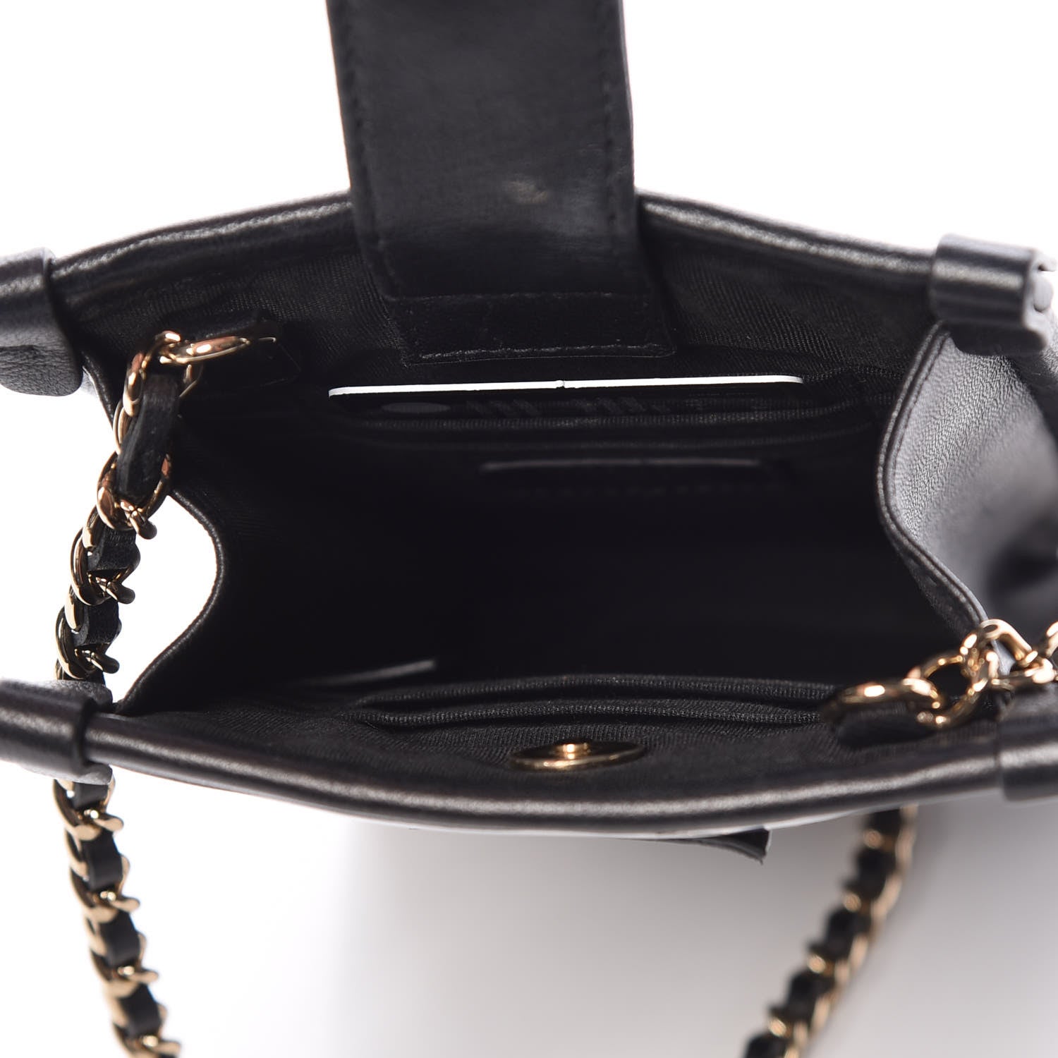 Chanel Tweed PVC Lambskin Clutch With Chain Black 5 of 9