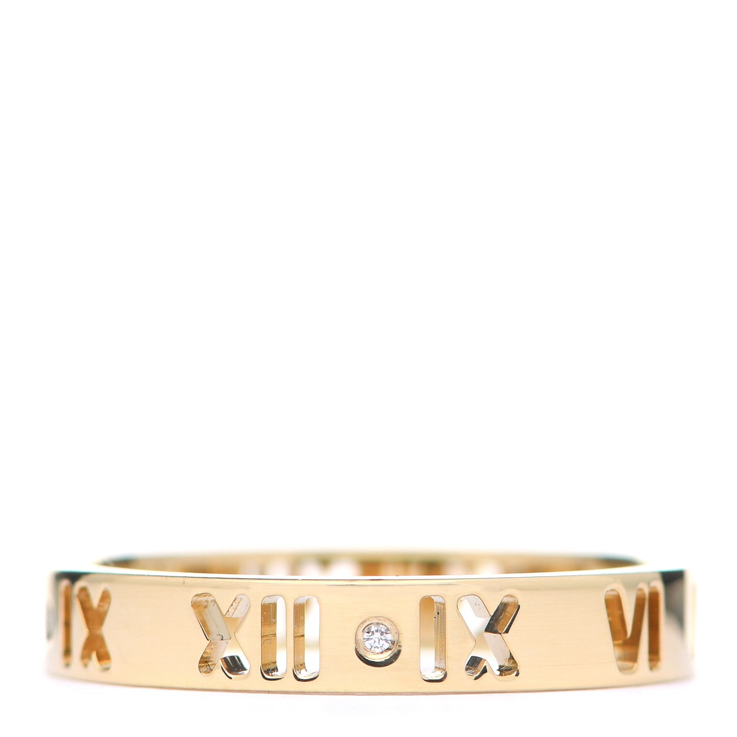 18K Yellow Gold Diamond Atlas Pierced Ring 57 8