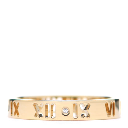 Tiffany 18K Yellow Gold Diamond Atlas Pierced Ring 57 8 1 of 5