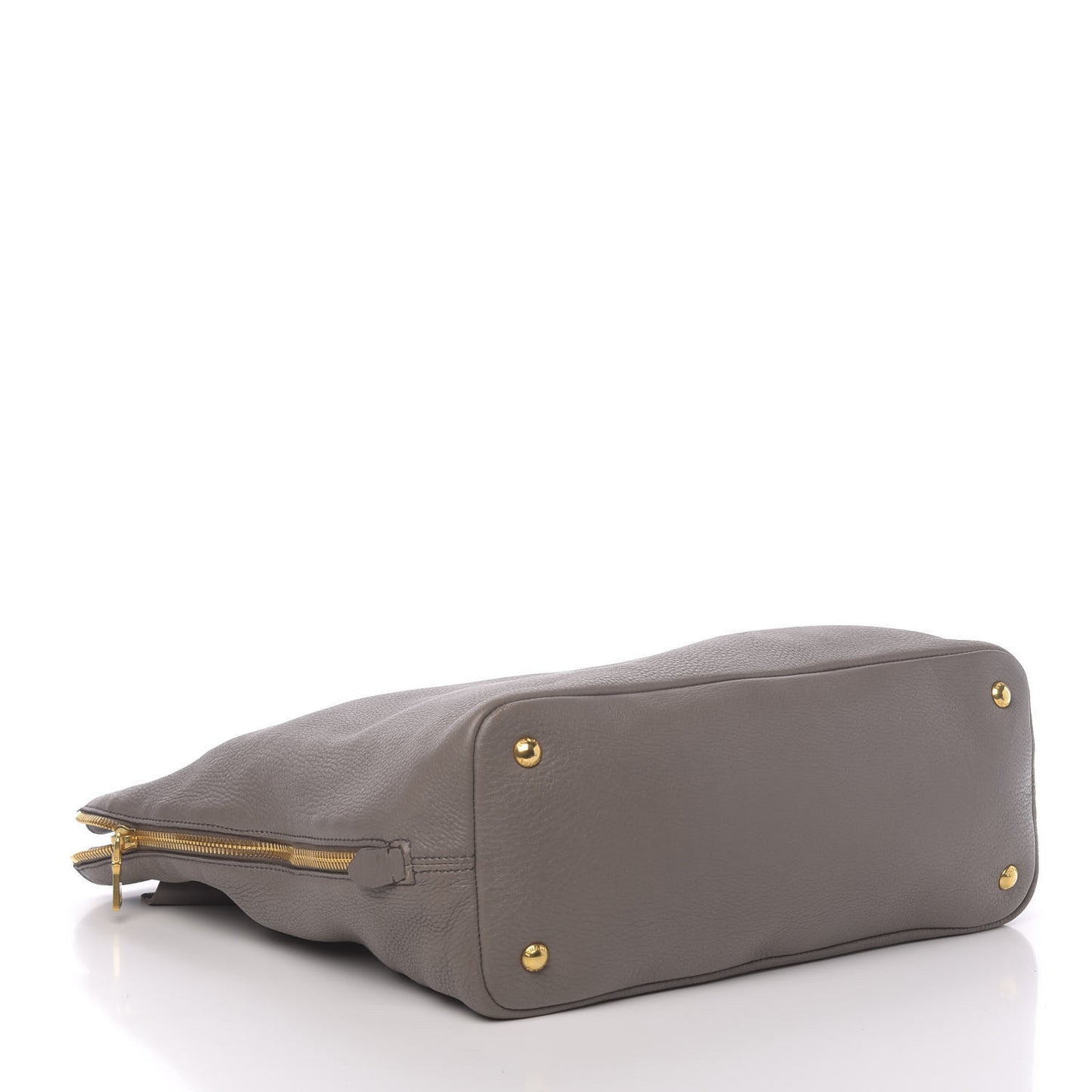 Cervo Deerskin Side Zip Tote Argilla