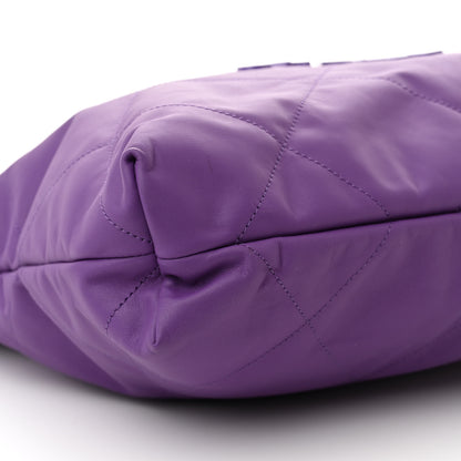 Chanel Matte Calfskin Quilted Monochrome Chanel 22 Purple 10 of 11