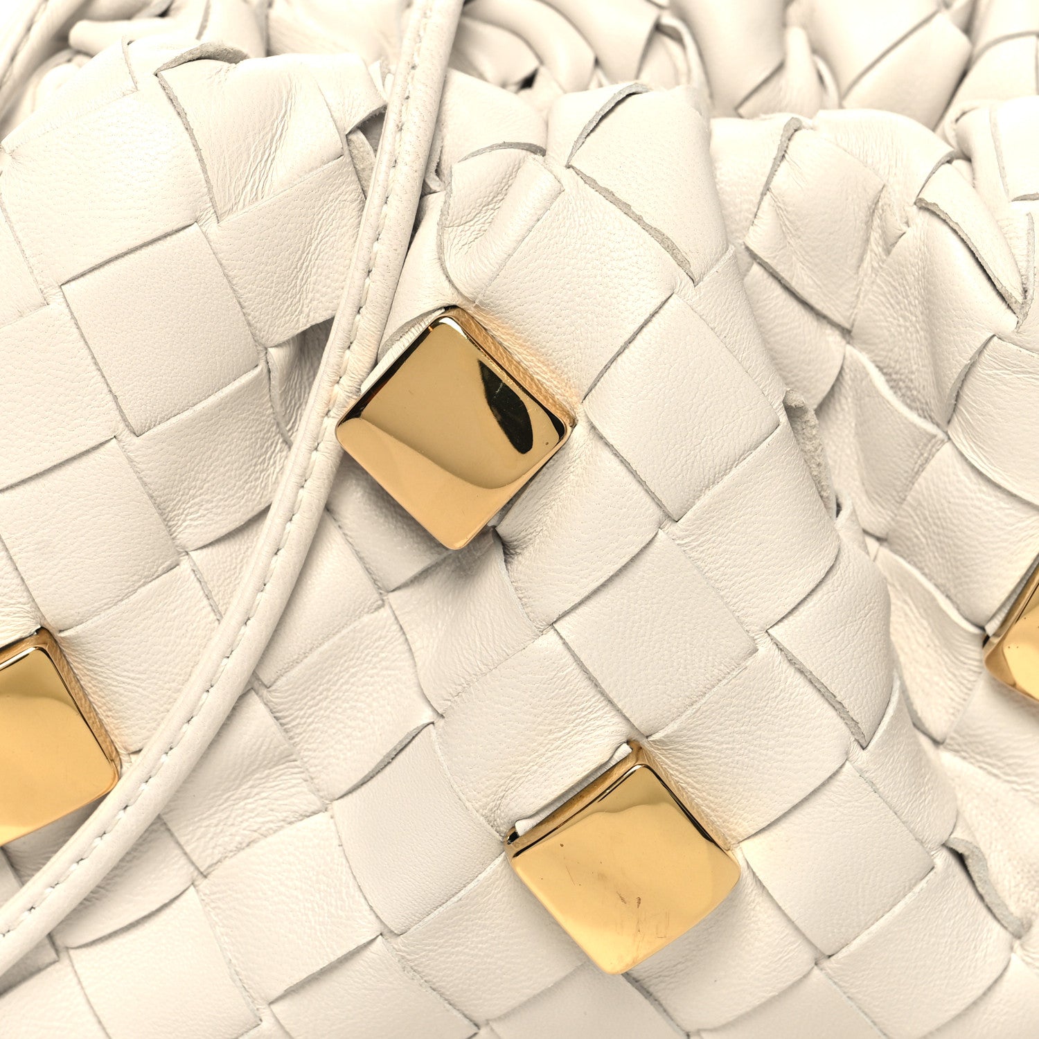 Bottega Veneta Nappa Intrecciato Studded The Mini Pouch Chalk 8 of 10