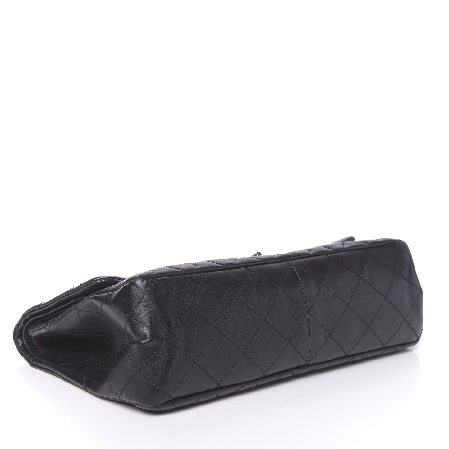 Aged Calfskin Quilted 2.55 Reissue 227 Flap Black