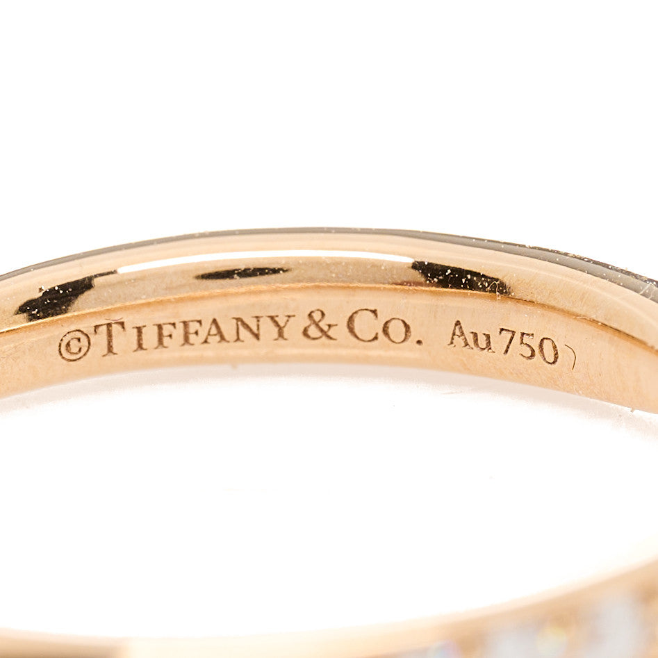 18K Rose Gold Diamond Harmony Band Ring 50 5.25