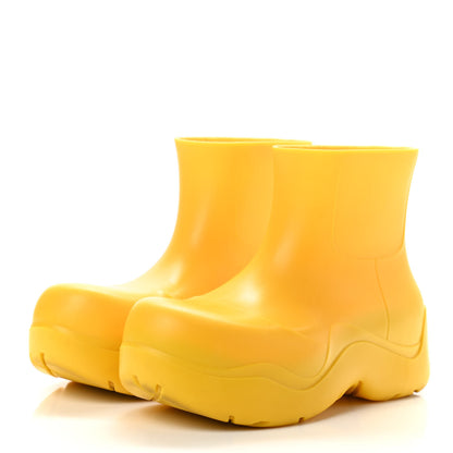 Bottega Veneta Rubber Puddle Ankle Boots 38 Egg Yolk 2 of 9