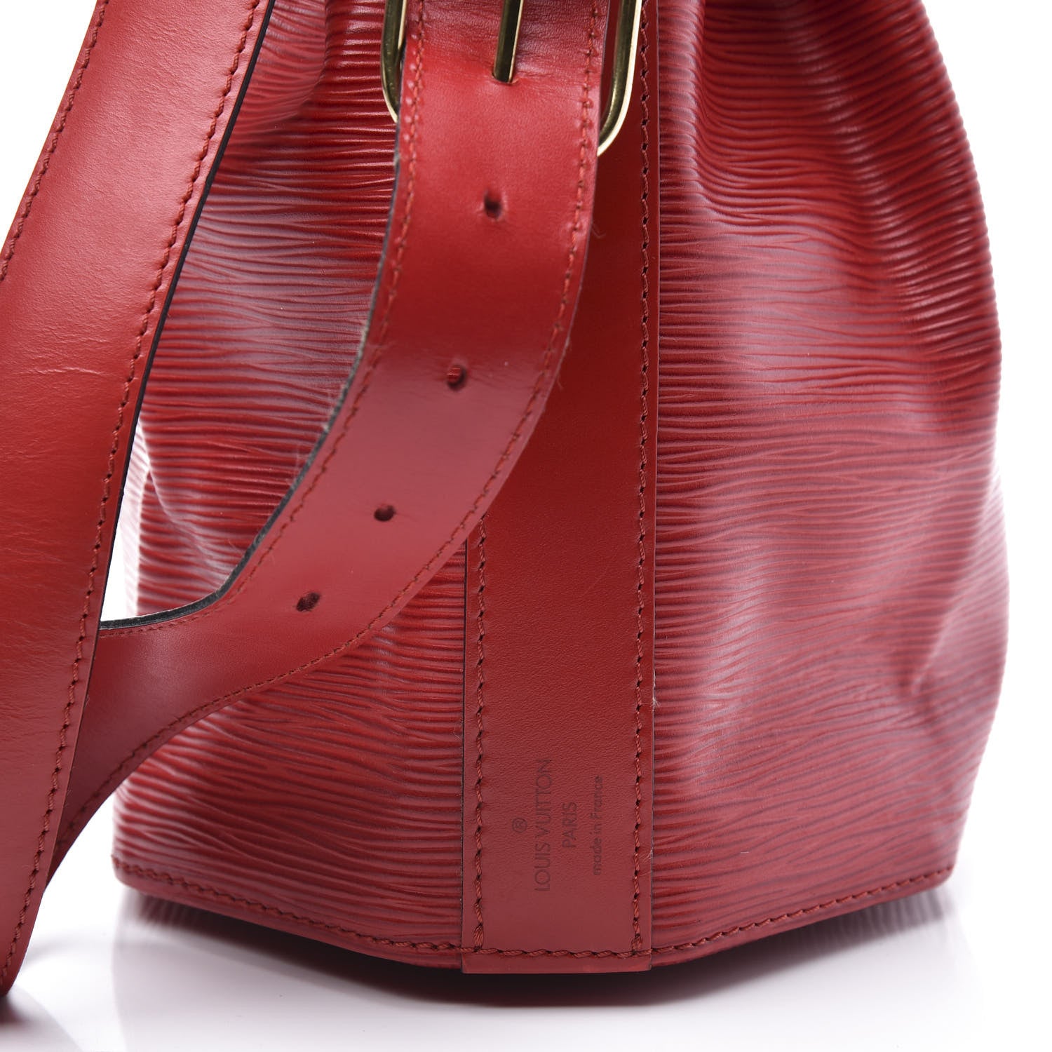 Louis Vuitton Epi Sac D'Epaule Castillan Red 7 of 9