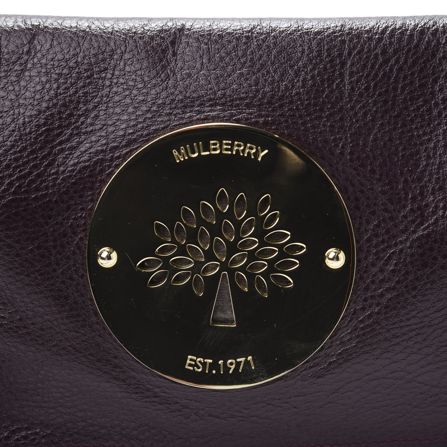 Spongy Pebbled Calfskin Daria Clutch Oxblood