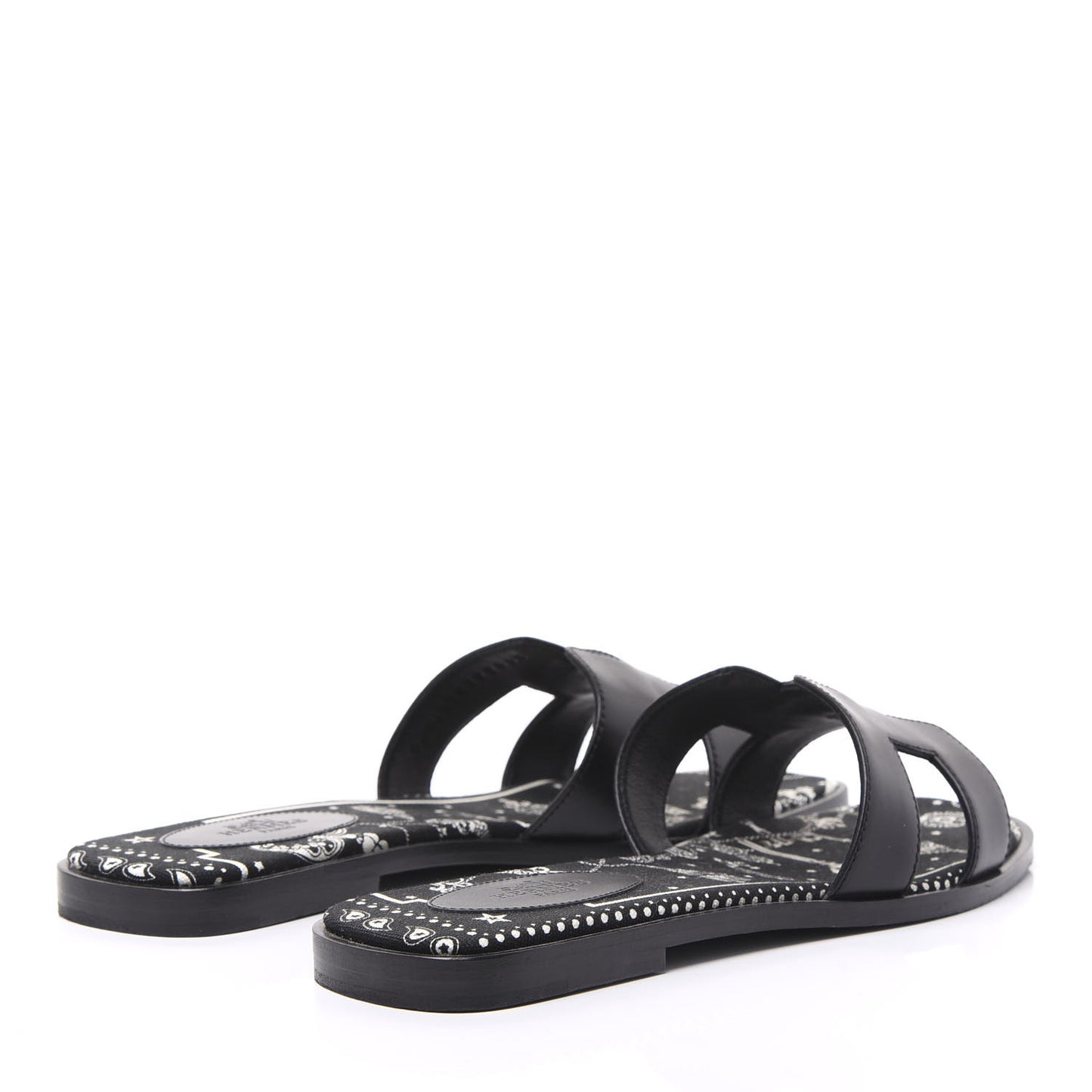 Box Calfskin Oran Sandals 38 Black