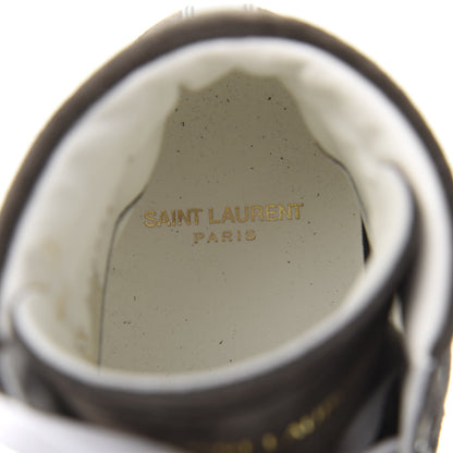 Saint Laurent Suede Calfskin Court Classic SL/10H High Top Sneakers 40 Bronze Black 7 of 14