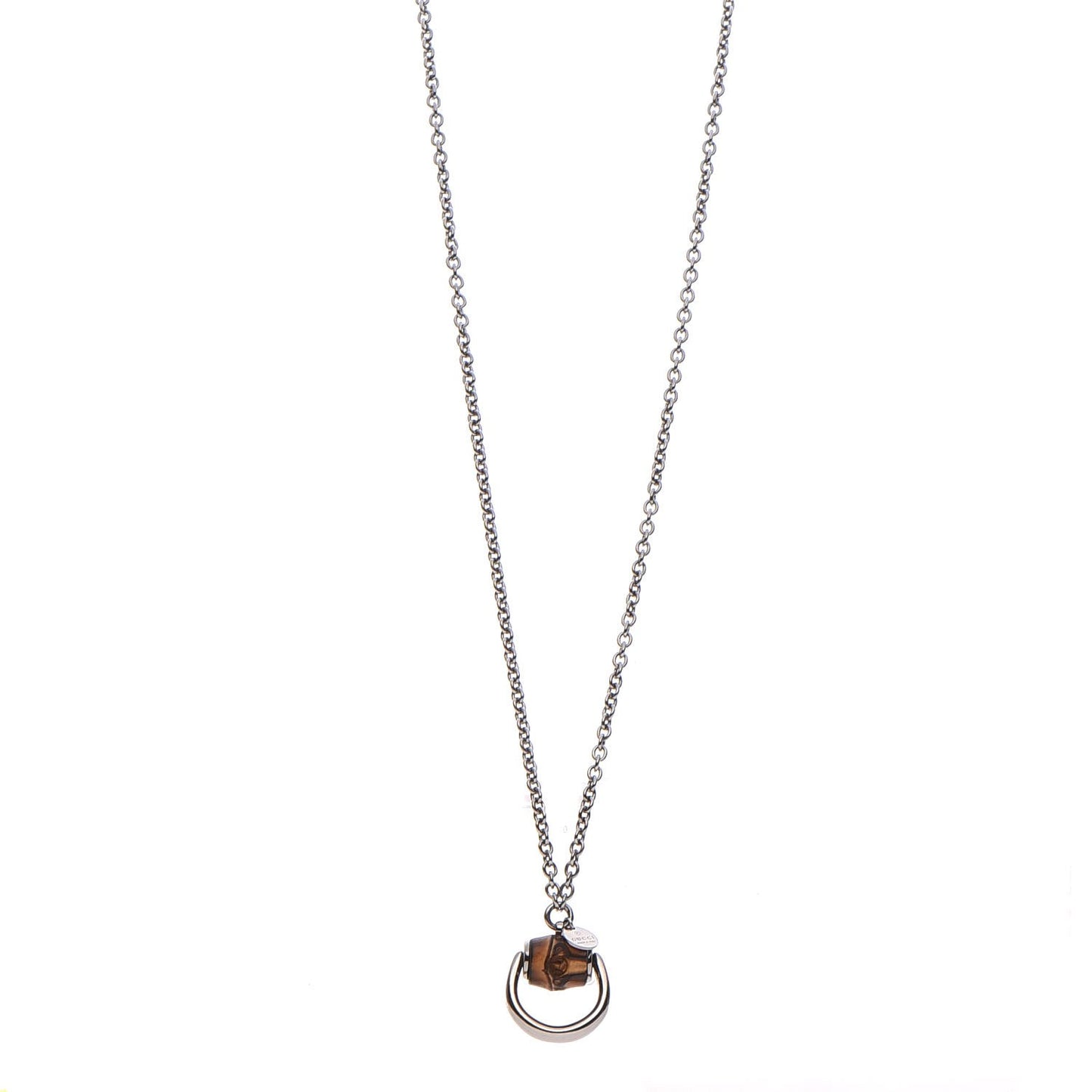 Bamboo Horsebit Necklace Large Silver