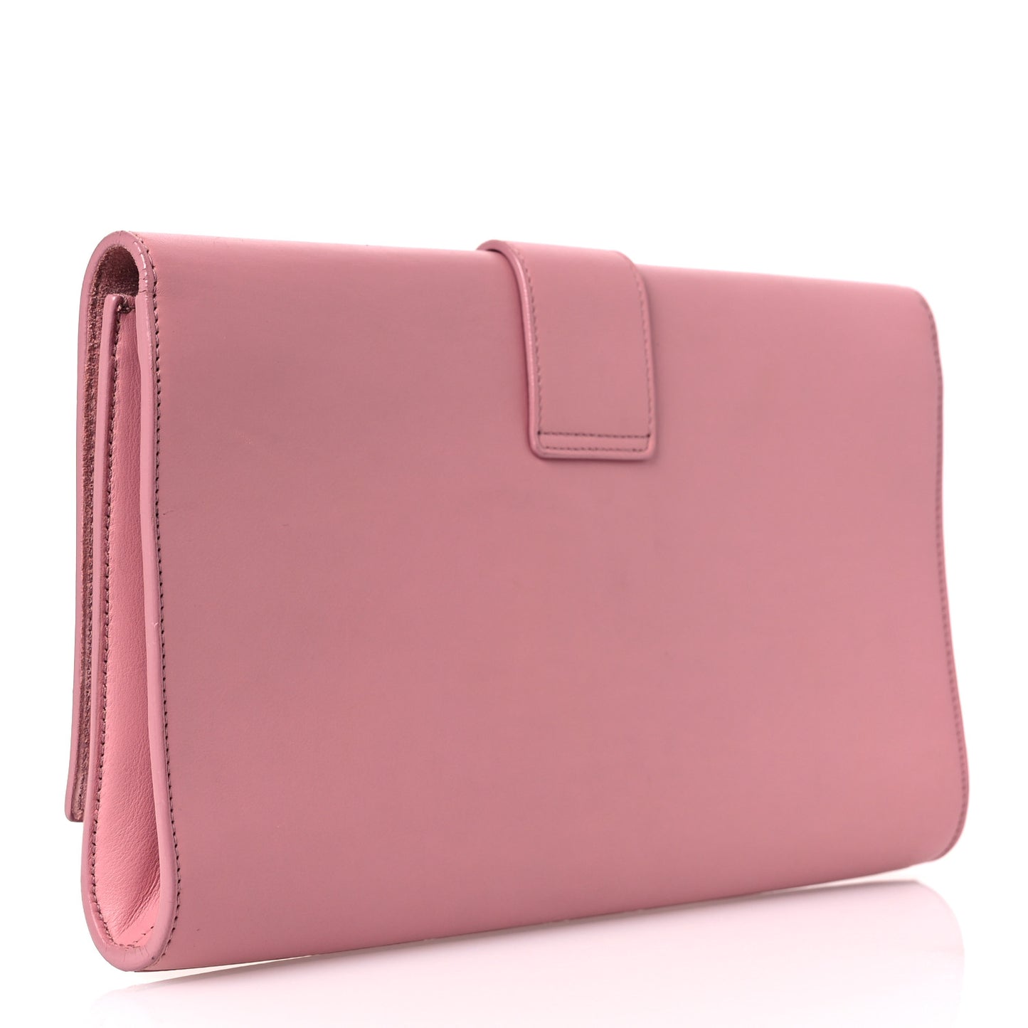 Calfskin Classic Y Ligne Clutch Dark Rose