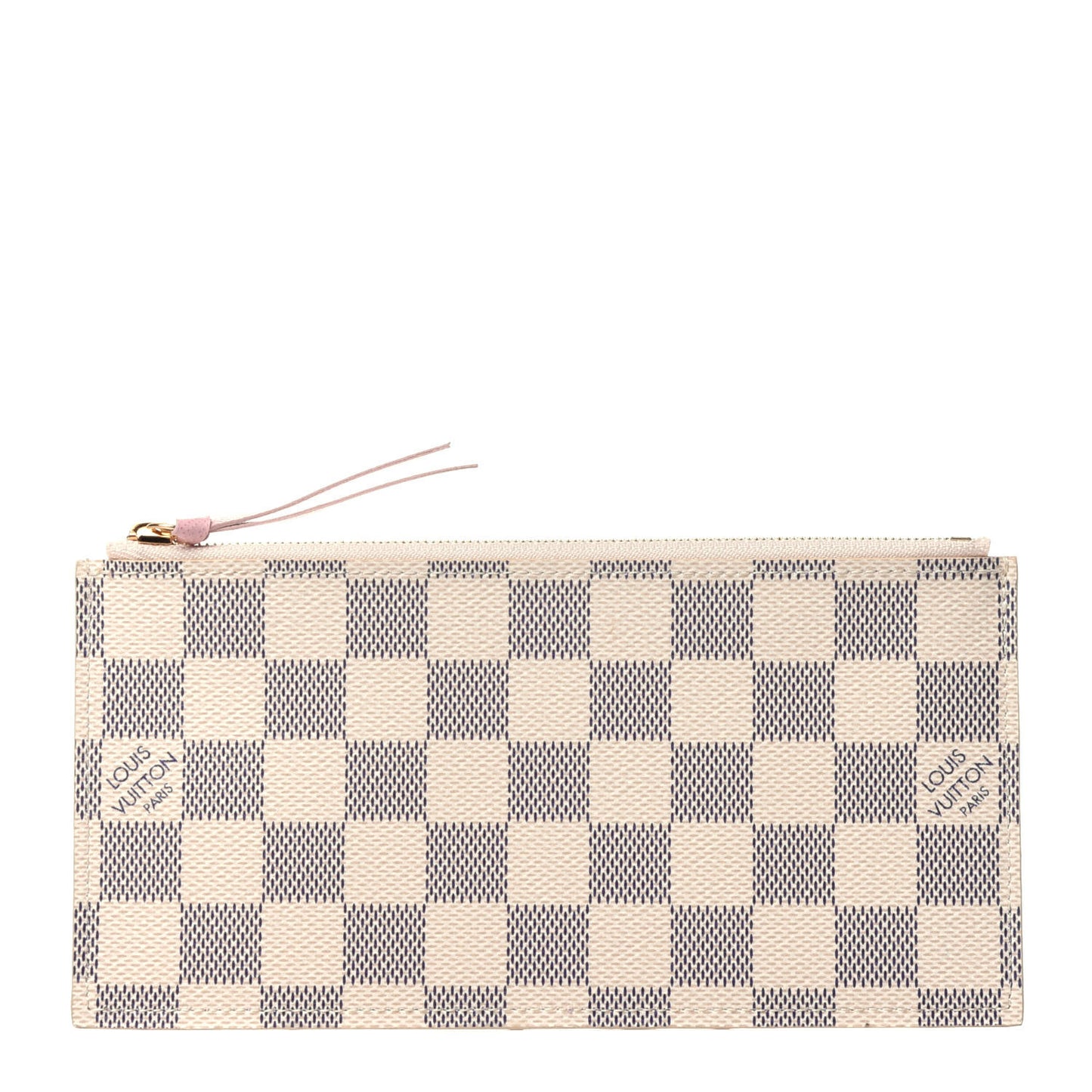 Damier Azur Pochette Felicie Chain Wallet Rose Ballerine