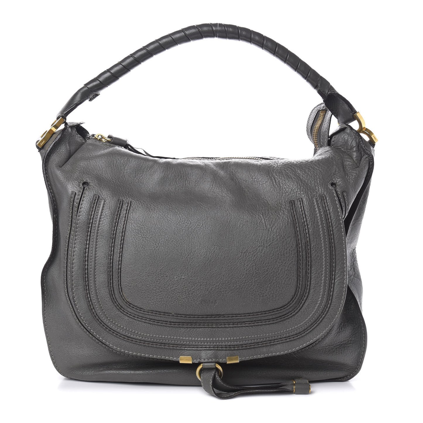 Calfskin Large Marcie Hobo Stone