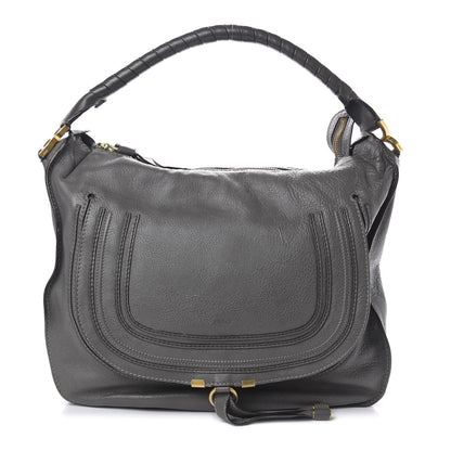 Chloe Calfskin Large Marcie Hobo Stone 1 of 10