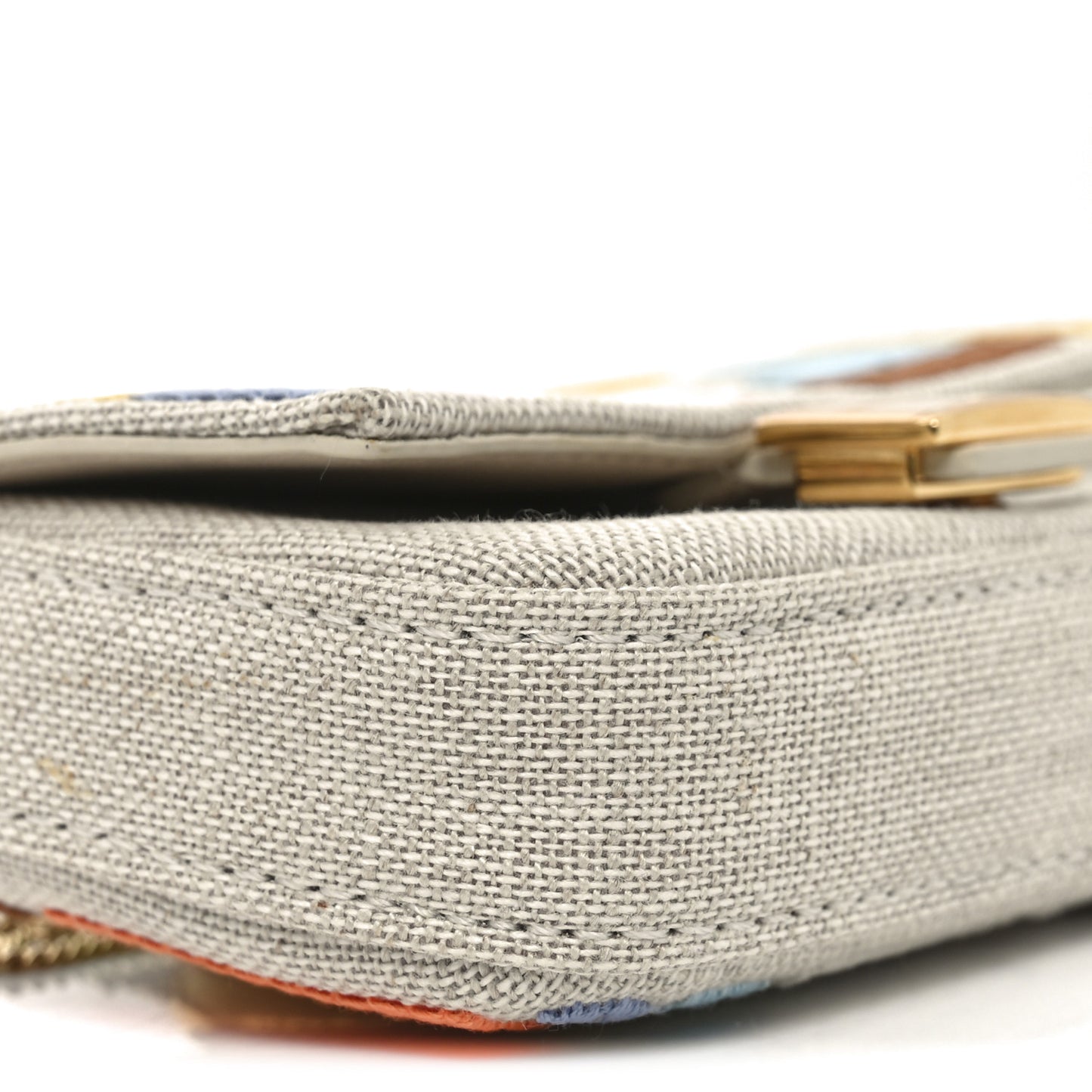 Kuban Canvas FF Embroidered Nano Baguette Charm Grezzo Multicolor