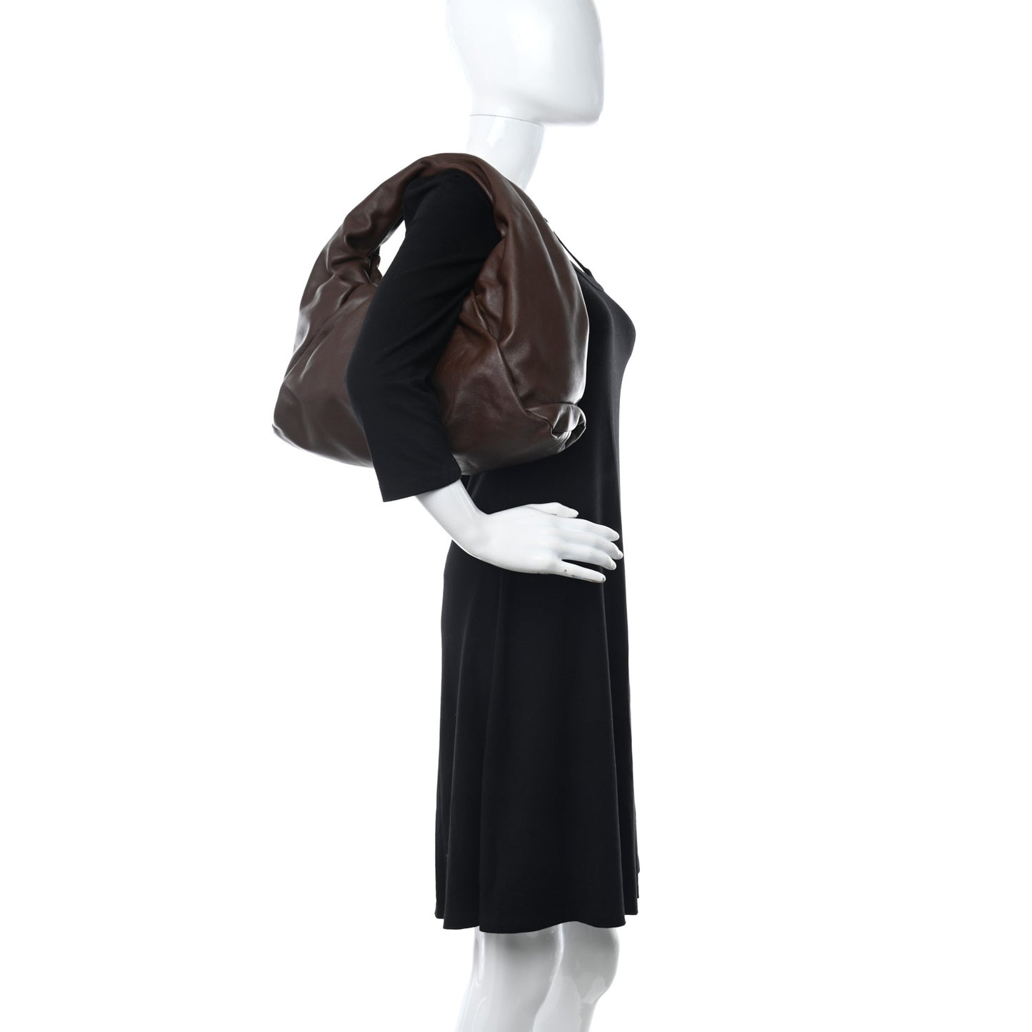 Smooth Butter Calfskin Small The Shoulder Pouch Brownie